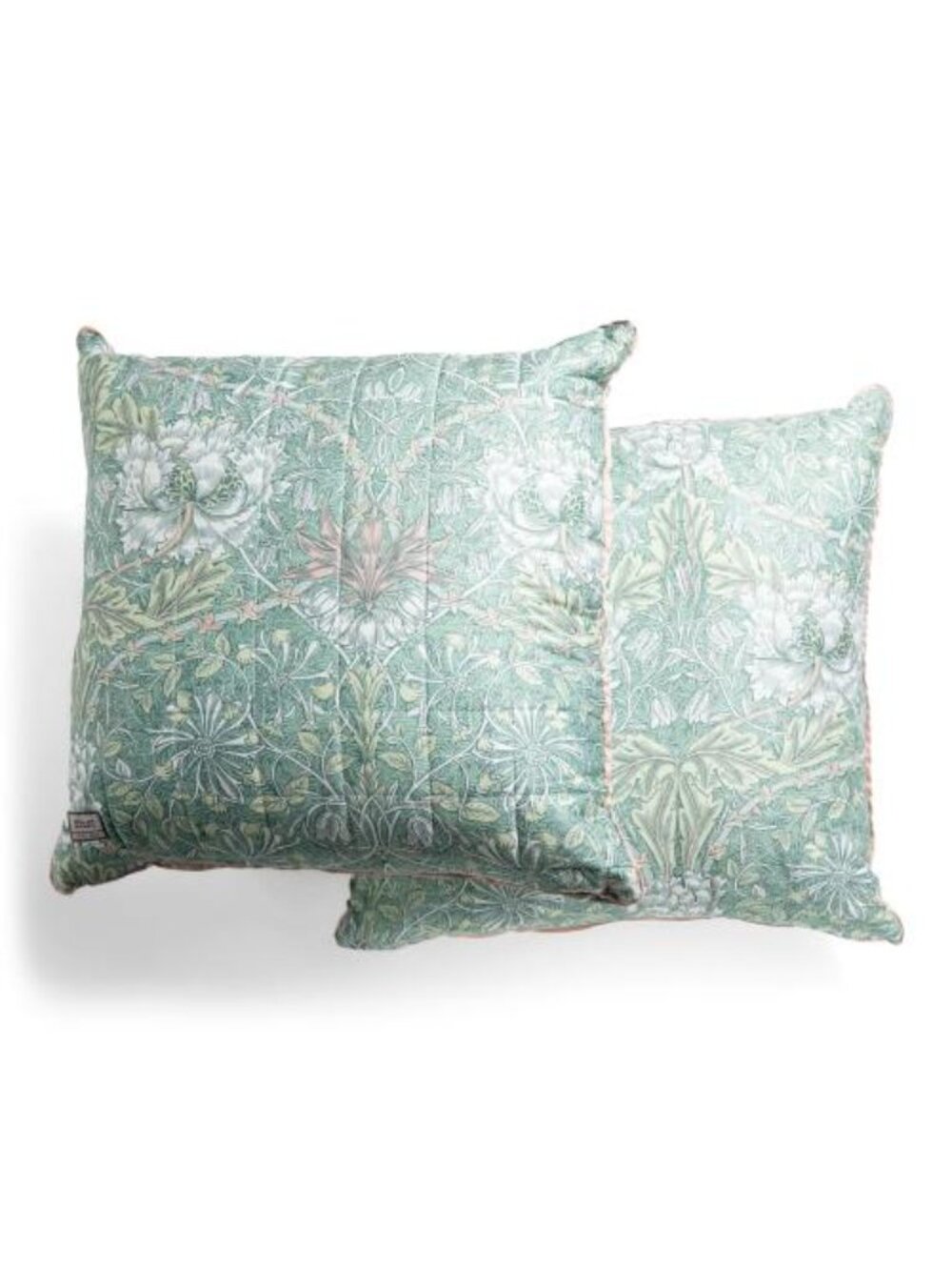 WILLIAM MORRIS 24.5x24.5 2pk Honeysuckle Tulip Euros